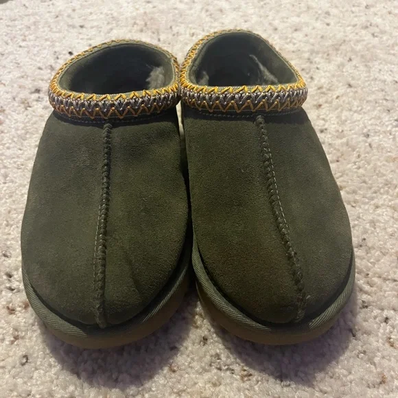 NEW UGG Tasman Slipper Shoes Mens 11 Suede Wool Cozy Warm Casual Green Ugg Men main image 3
